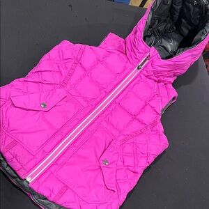 IVIVVA DOUBLE SIDE GIRLS Vibrant Pink Quilted Vest NWOT